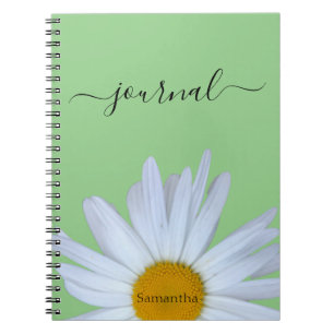 Cuaderno Portátil de foto de Daisy Photo Green Journal Spir