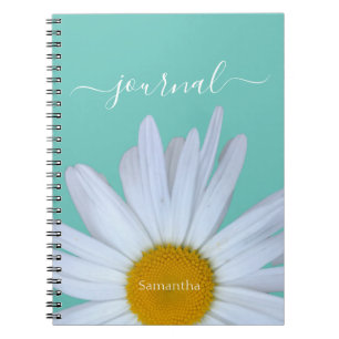 Cuaderno Portátil de foto de Daisy Photo Green Journal Spir