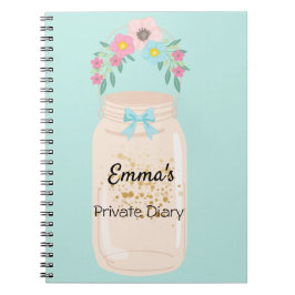 Cuaderno Portátil de foto de espiral de diario privado pers