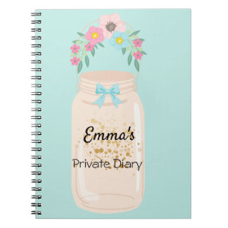Cuaderno Portátil de foto de espiral de diario privado pers
