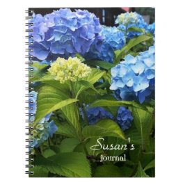 Cuaderno Portátil de foto de espiral de flores Nikko Blue H