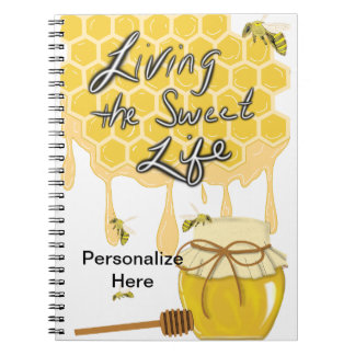 Cuaderno Portátil de foto de espiral de miel de abeja