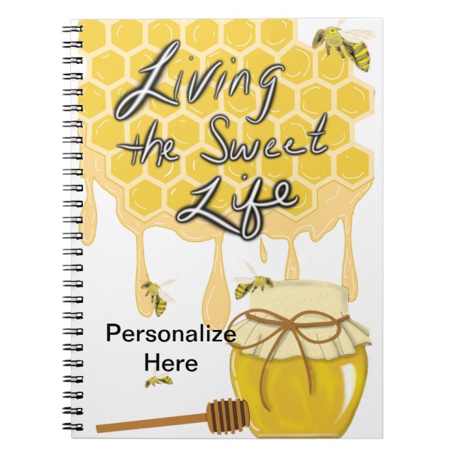 Cuaderno Portátil de foto de espiral de miel de abeja (Frente)