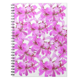 Cuaderno Portátil de foto de espiral floral rosa