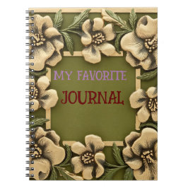 Cuaderno Portátil de foto de espiral floral vintage