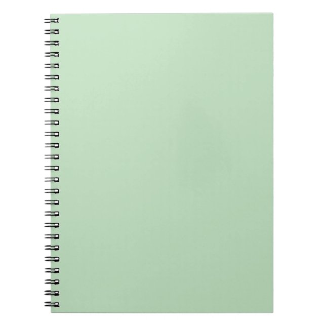 Cuaderno Portátil de foto de espiral verde Pastel (Frente)