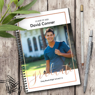 Cuaderno Portátil de foto de graduación Clase de 2025
