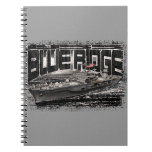 Cuaderno Portátil de foto espiral azul del barco de mando