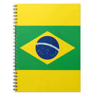 Cuaderno Portátil de foto espiral de bandera de Brasil
