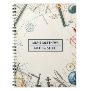 Cuaderno Portátil de foto espiral de personalizado matemáti