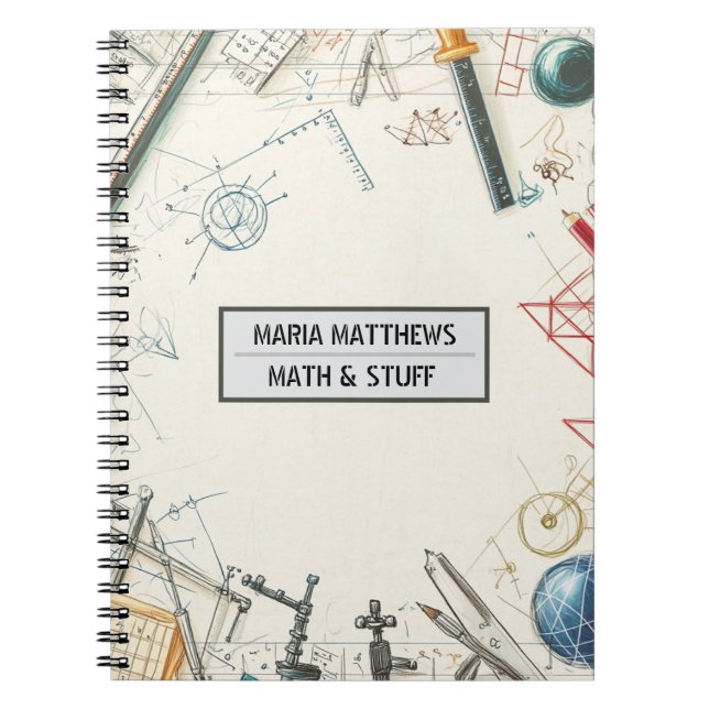 Cuaderno Portátil de foto espiral de personalizado matemáti (Frente)