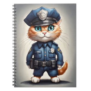 Cuaderno Portátil de foto espiral de policía de naranja Tab