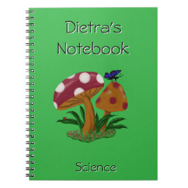 Cuaderno Portátil de foto espiral para hongos