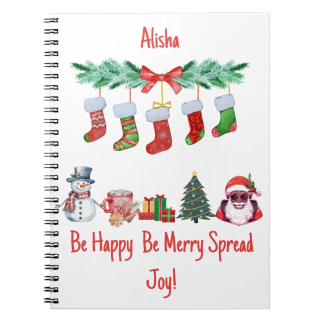 Cuaderno Portátil de foto espiral para Navidades-portátiles (Frente)