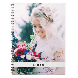 Cuaderno Portátil de foto y nombre personalizado