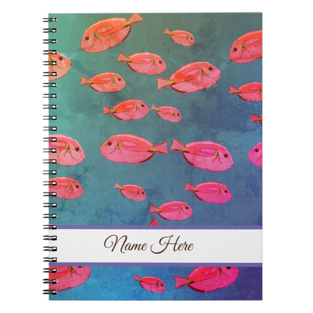 Cuaderno Portátil de fotografía de arte del pescado tropica (Frente)