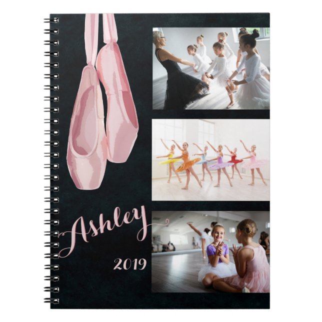 Cuaderno Portátil de fotografía de ballet personalizado (Frente)