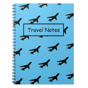 Cuaderno Portátil de fotografía de patrón de avión de nombr