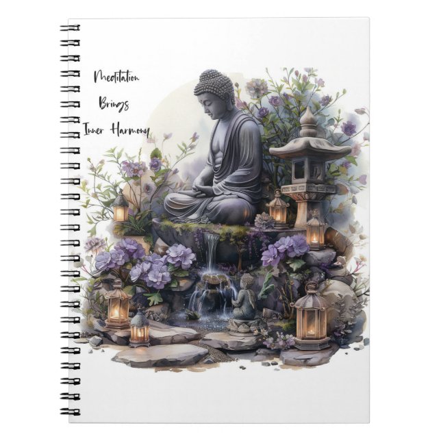 Cuaderno Portátil de fotografía espiral de Buda de armonía  (Frente)