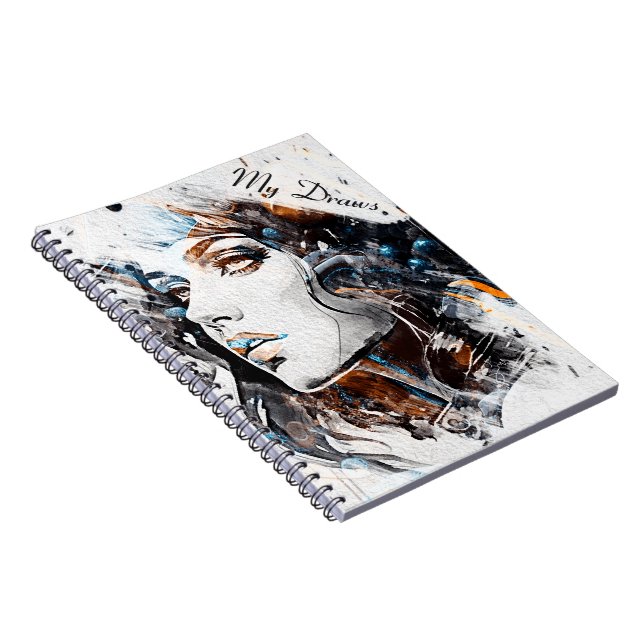 Cuaderno Portátil de fotografía espiral de retrato estético (Lado Derecho)