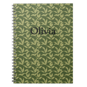 Cuaderno Portátil de fotografía espiral del patrón de hoja