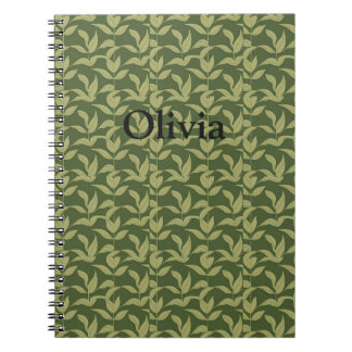 Cuaderno Portátil de fotografía espiral del patrón de hoja