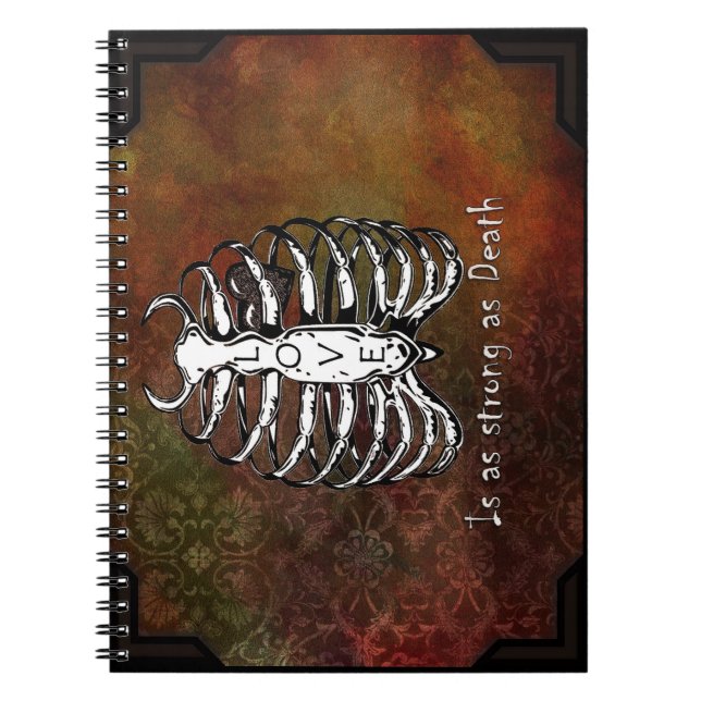 Cuaderno Portátil de fotografía espiral Grunge de cinta ilu (Frente)