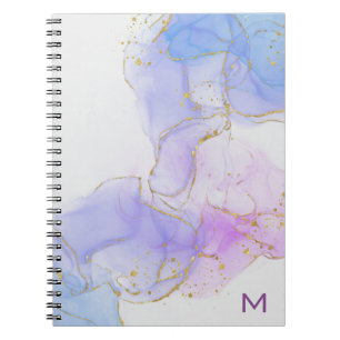 Cuaderno Portátil de fotos con tinta de alcohol rosa, púrpu