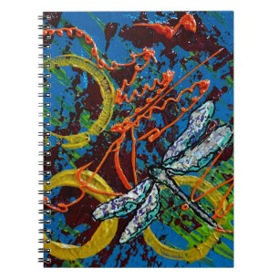 Cuaderno Portátil de fotos de espiral de libélula
