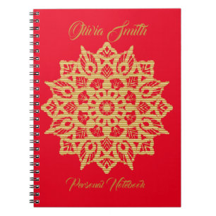 Cuaderno Portátil de fotos de oro Mandala