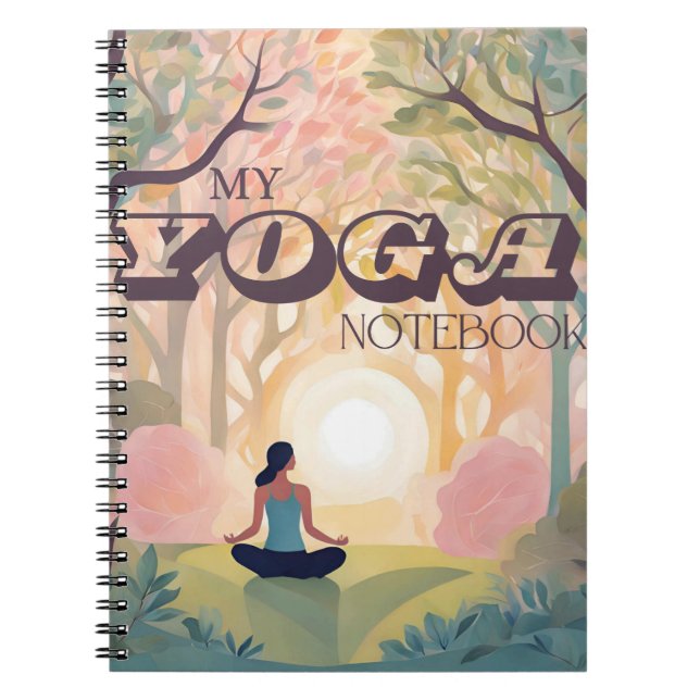 Cuaderno Portátil de fotos de yoga espiral (Frente)