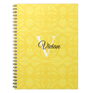 Cuaderno Portátil de fotos en espiral amarilla iluminante