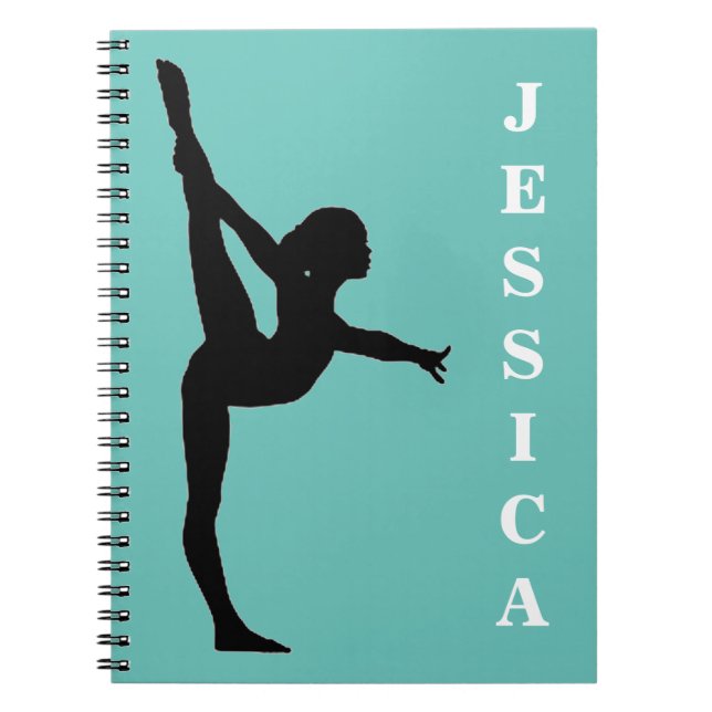 Cuaderno Portátil de fotos en espiral de gimnasia de chicas (Frente)