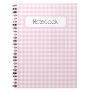 Cuaderno Portátil de fotos en espiral de Gingham de Faye y