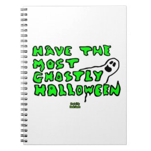 Cuaderno Portátil de fotos en espiral de Halloween fantasma