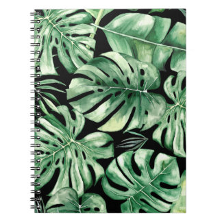 Cuaderno Portátil de fotos en espiral de hoja de Monstera
