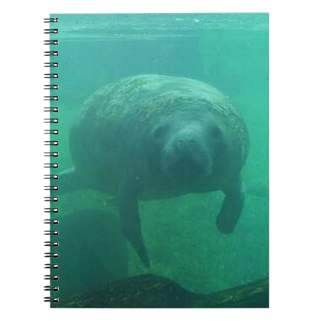 Cuaderno Portátil de fotos en espiral de manatí (Frente)