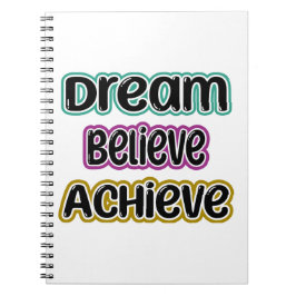 Cuaderno Portátil de fotos en espiral de sueño, creencia, l