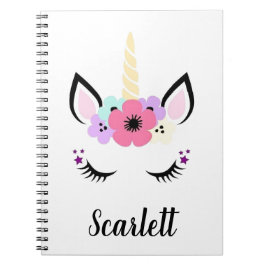 Cuaderno Portátil de fotos espirales - Cabeza de unicornio