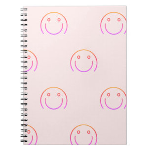 Cuaderno Portátil de fotos espirales, cara de sonrisa