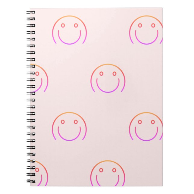 Cuaderno Portátil de fotos espirales, cara de sonrisa (Frente)
