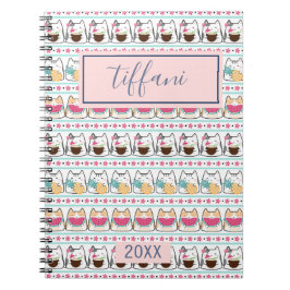 Cuaderno Portátil de fotos espirales de gatos gatitos de ve