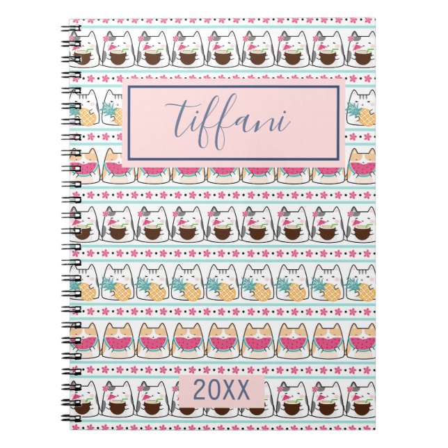 Cuaderno Portátil de fotos espirales de gatos gatitos de ve (Frente)