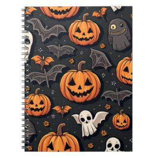 Cuaderno Portátil de fotos espirales de Halloween