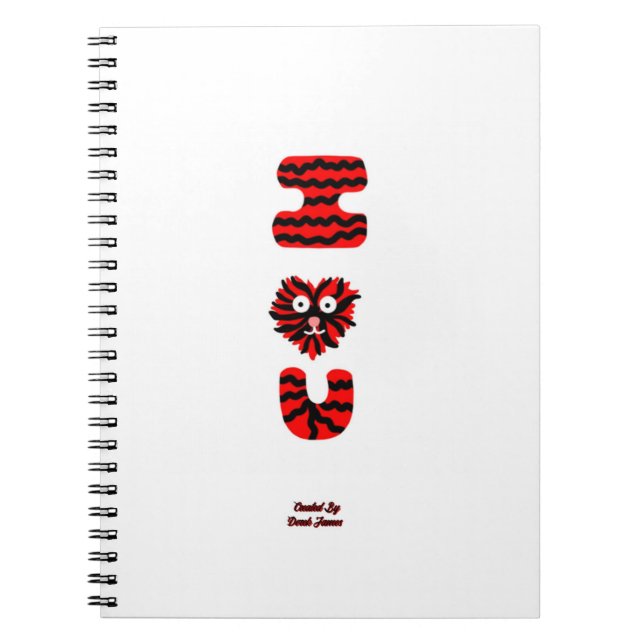 Cuaderno Portátil de fotos espirales de la U difusa (Frente)