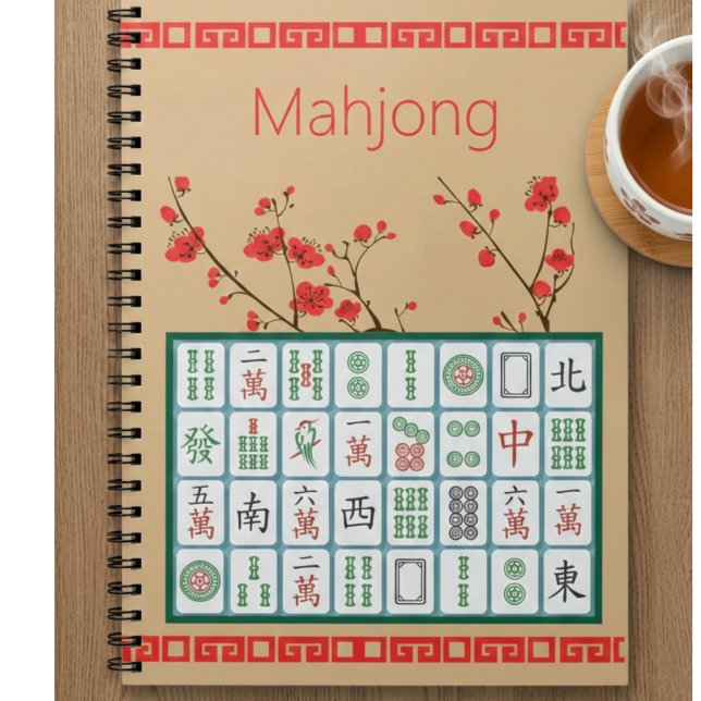 Cuaderno Portátil de fotos espirales de Mahjong (Subido por el creador)