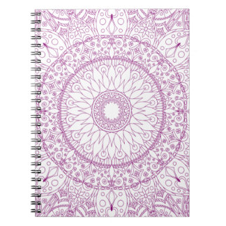 Cuaderno Portátil de fotos espirales de Mandala morada
