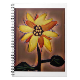 Cuaderno Portátil de fotos espirales girasol