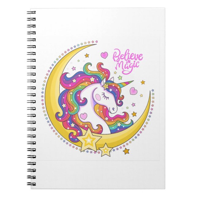 Cuaderno Portátil de fotos mágicas de Unicorn (Frente)