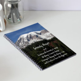 Cuaderno Portátil de fotos Mount Rainier de la oración de l